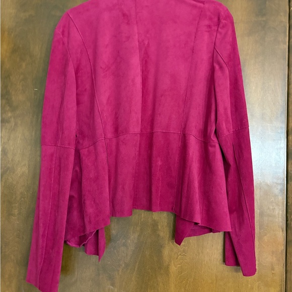 Bagatelle Rose Pink Large Faux Suede Drapey Jacket Excellent Condition - Picture 3 of 3